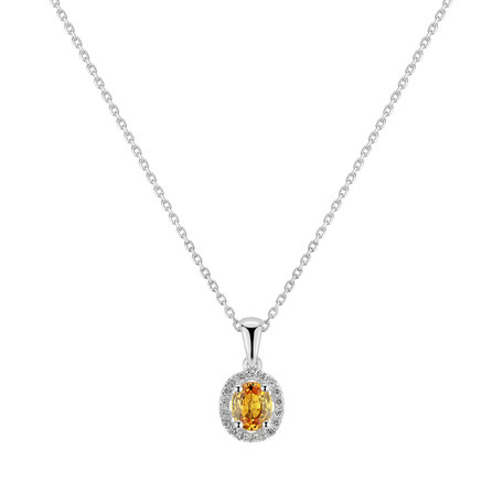 Přívěs se safírem a diamanty Royal Love