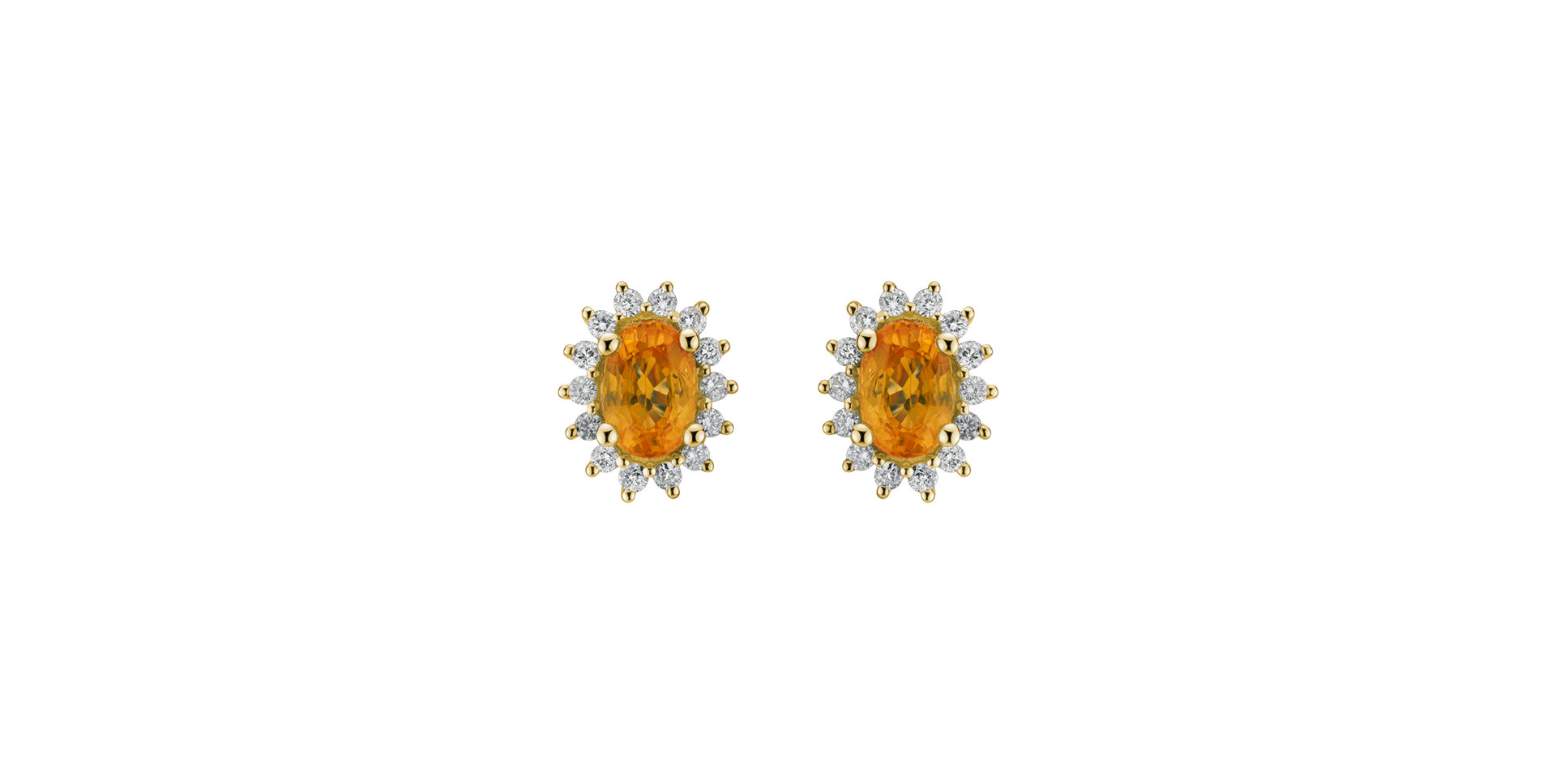 Náušnice s safírem a diamanty Princess Sparkle