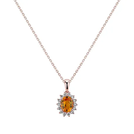 Přívěs se safírem a diamanty Princess Sparkle