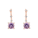 Náušnice s ametystem diamanty Evgenia5