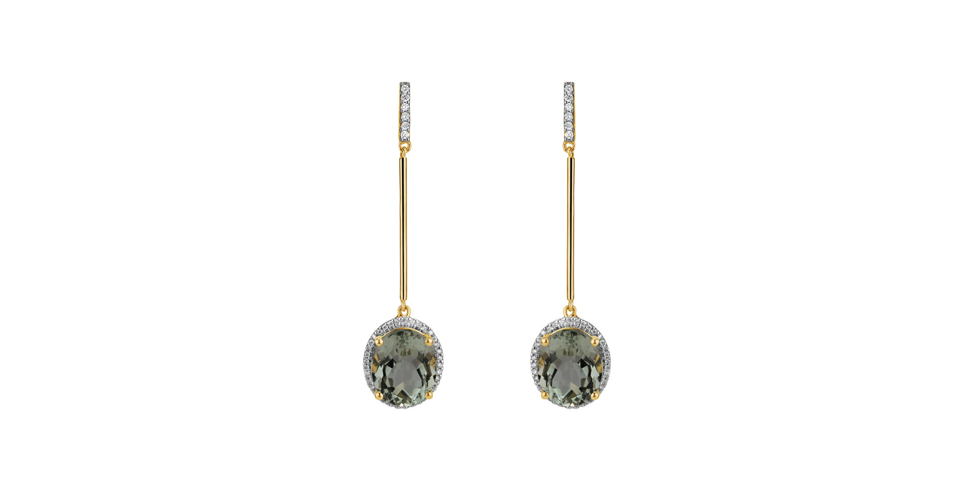 Náušnice s ametystem diamanty Silvia