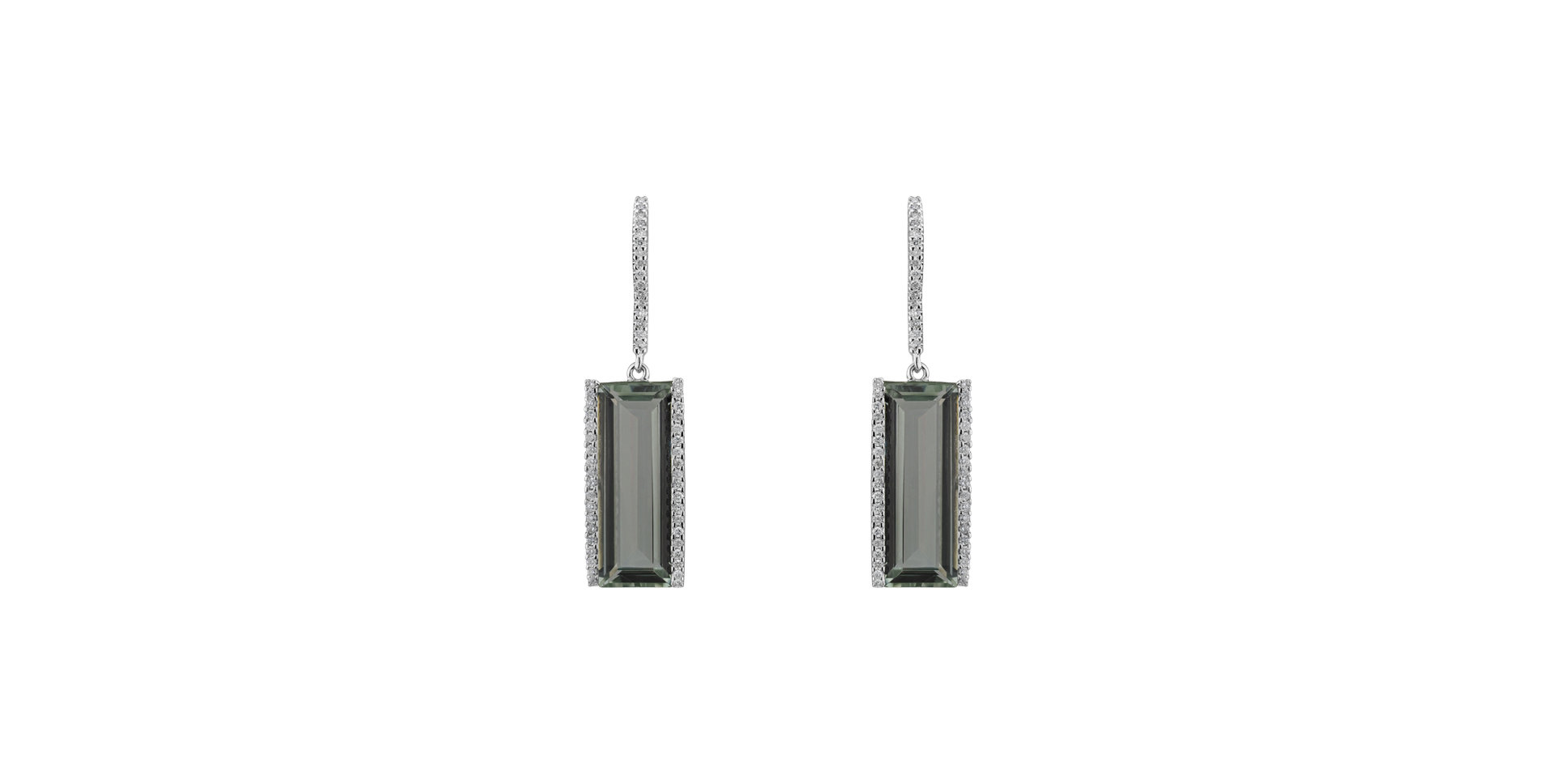 Náušnice s ametystem diamanty Theophany