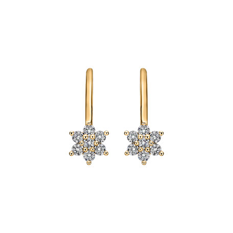 Náušnice s diamanty Magic Snowflakes