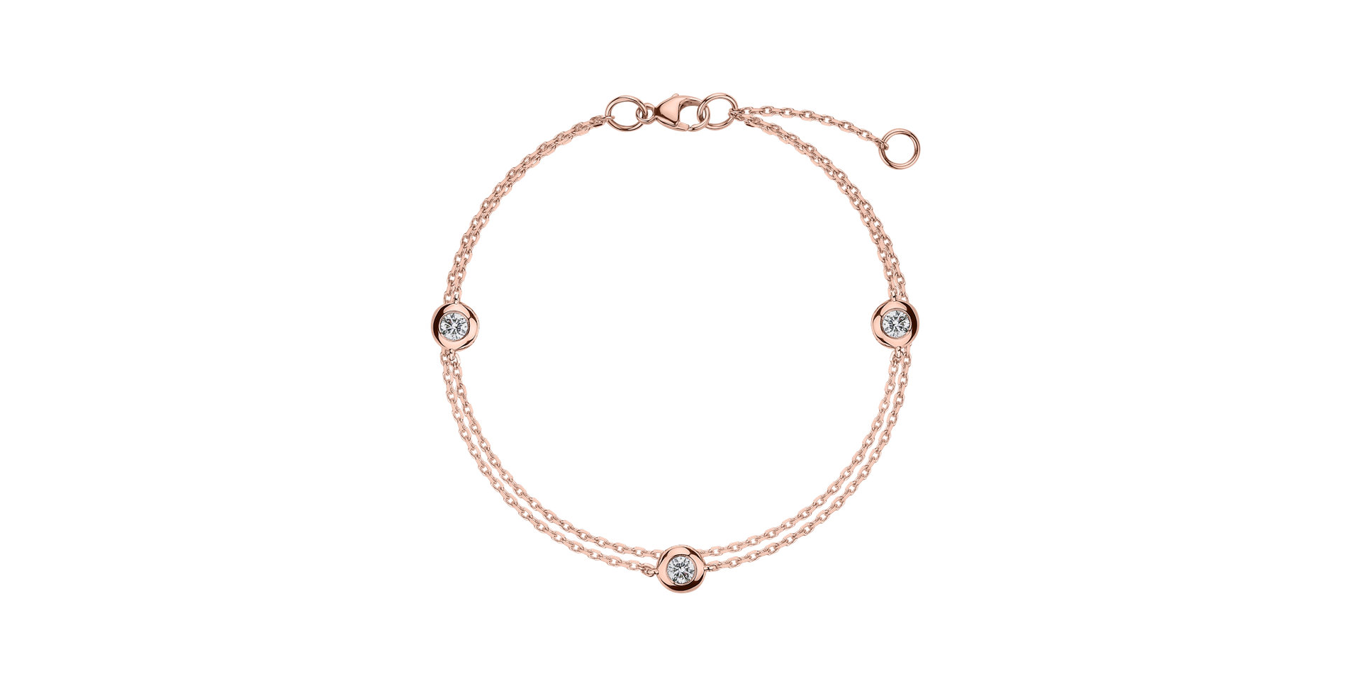 Náramek s diamanty Triple Dots