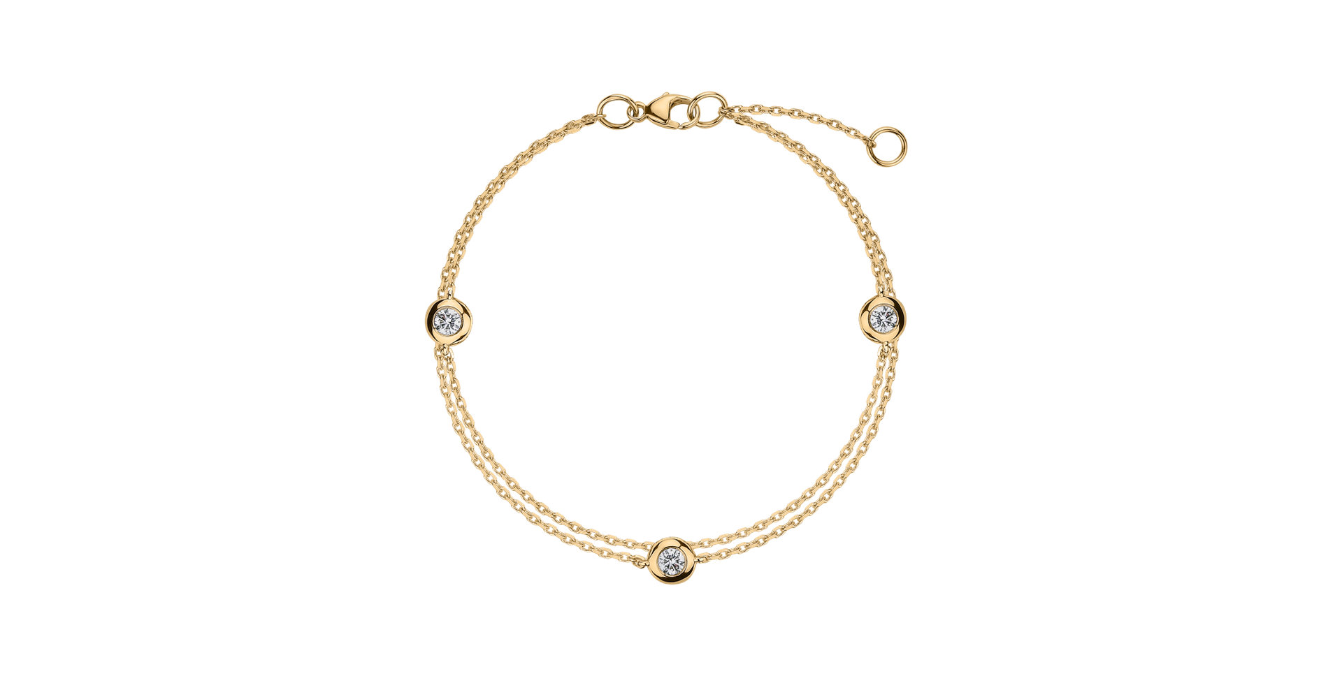 Náramek s diamanty Triple Dots