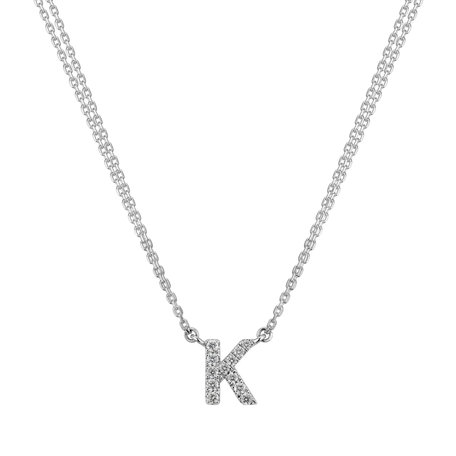 Náhrdelník s diamanty Shiny Alphabet