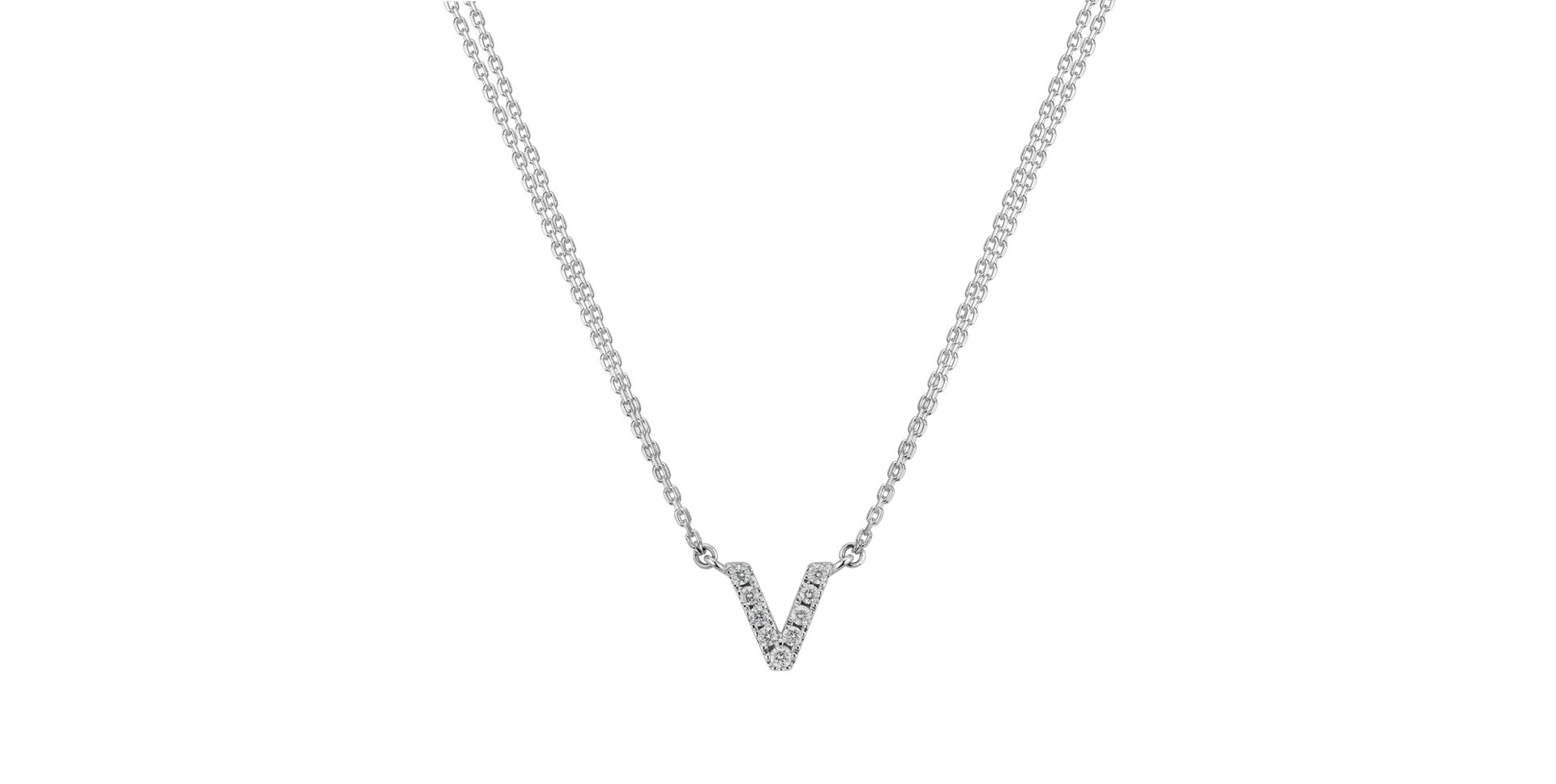 Náhrdelník s diamanty Shiny Alphabet