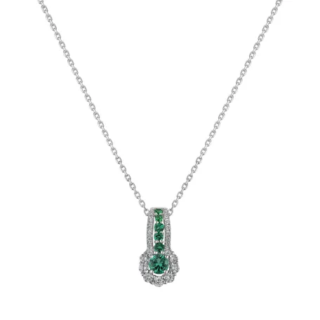 Přívěs se smaragdy a diamanty Liana la Green