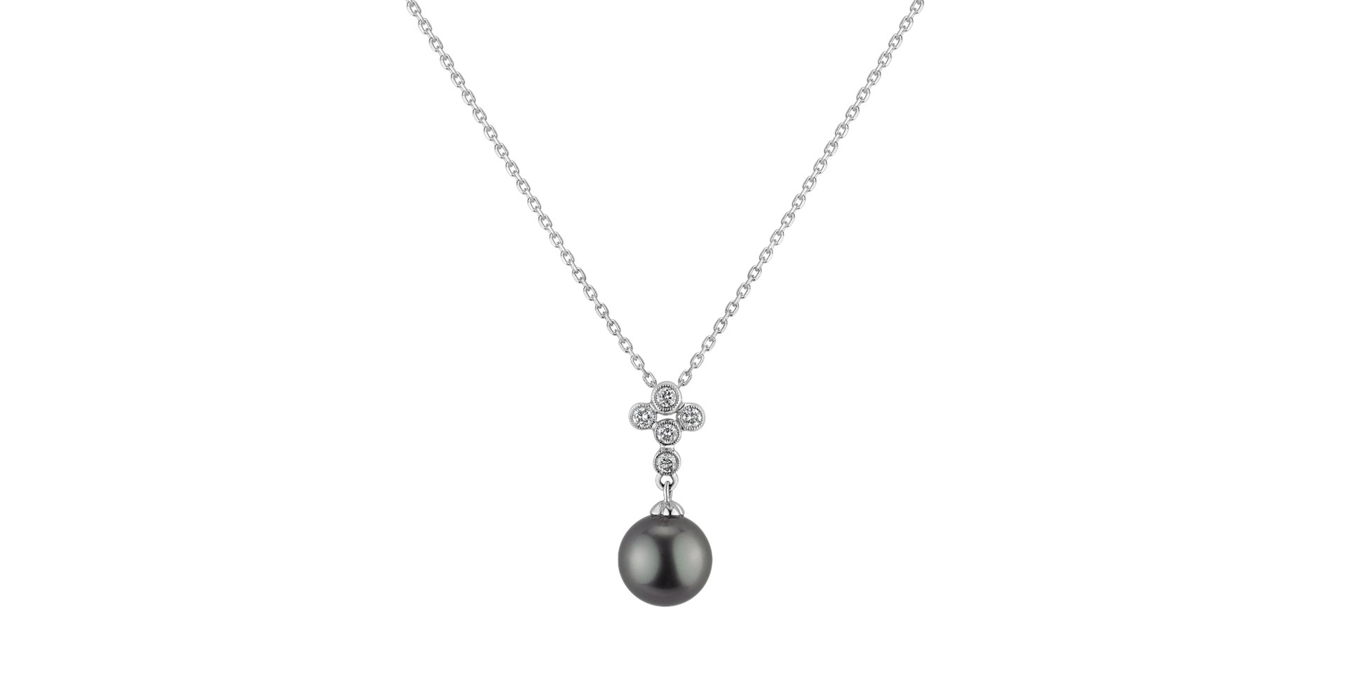 Přívěs s perlou a diamanty Pearl Obsession