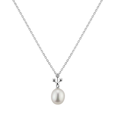 Přívěs s perlou a diamantem Atomic Pearl