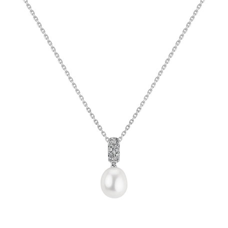 Přívěs s perlou a diamanty Ocean Mystery