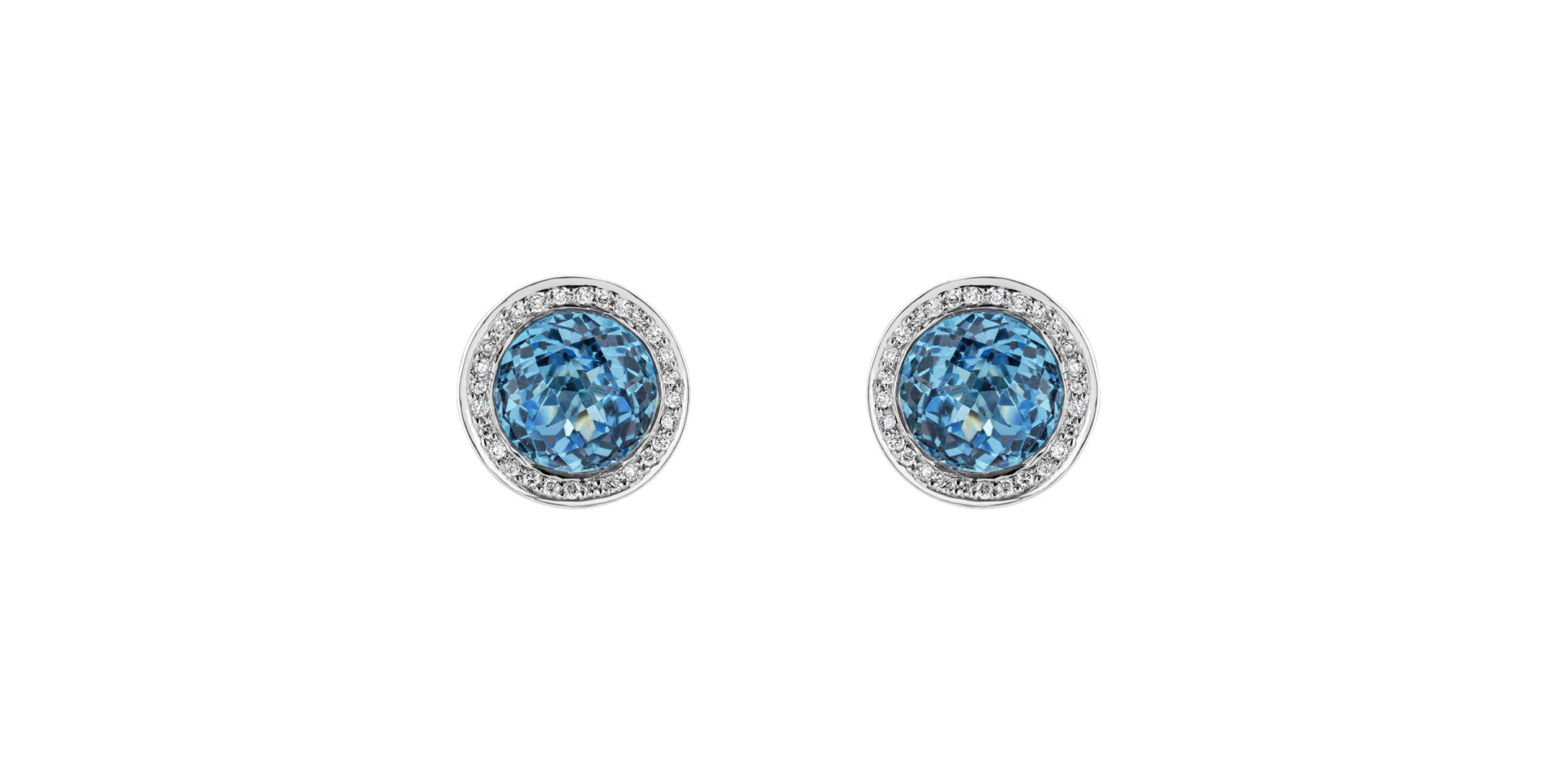 Náušnice s topazem a diamanty Monde