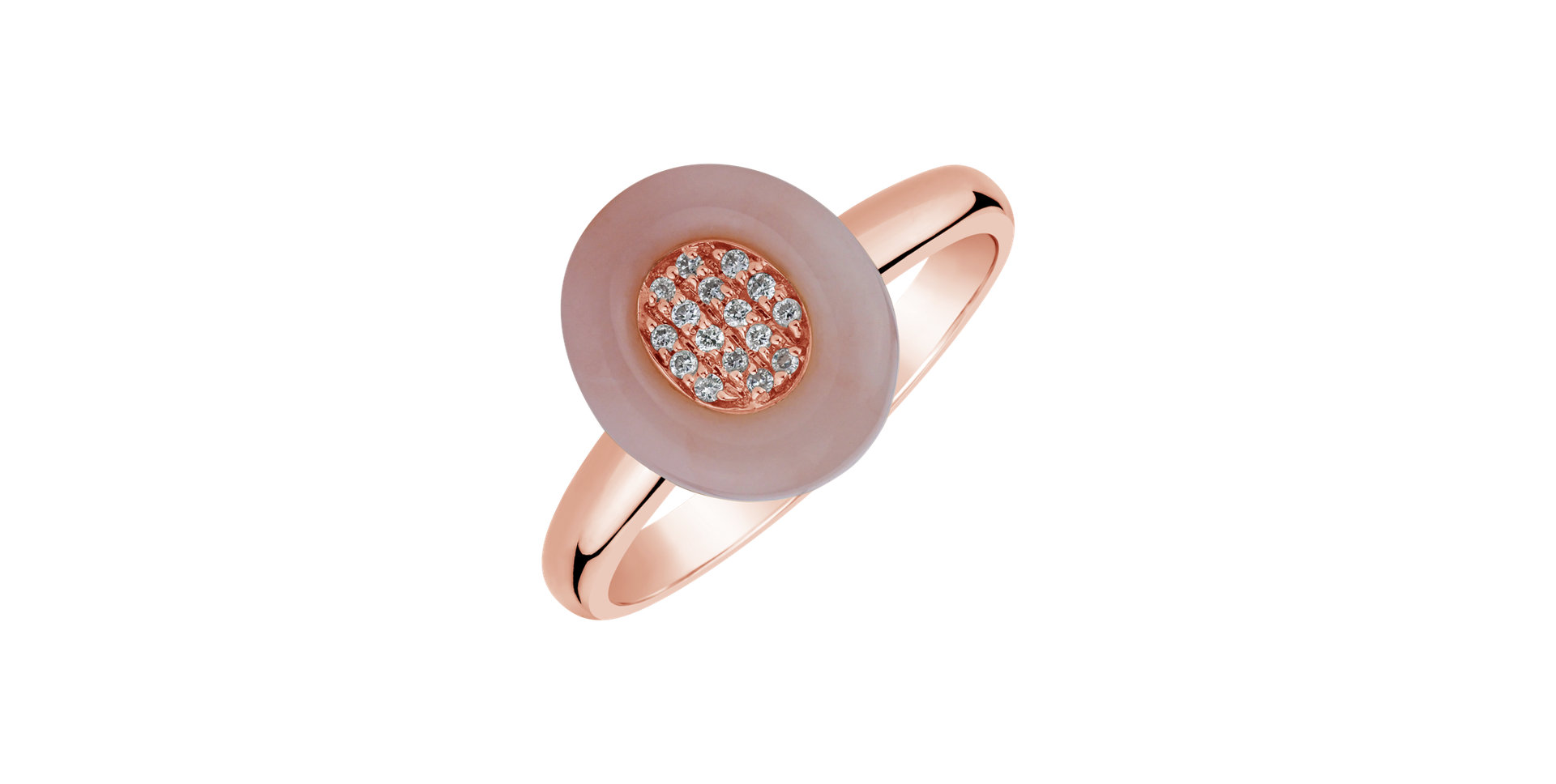 Prsten s diamanty a opálem Viridescent