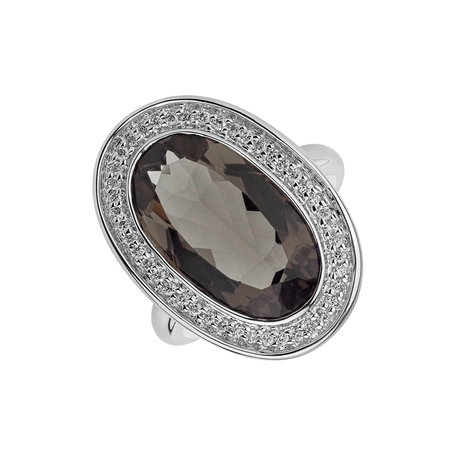 Prsten s quartzem diamanty Odilon