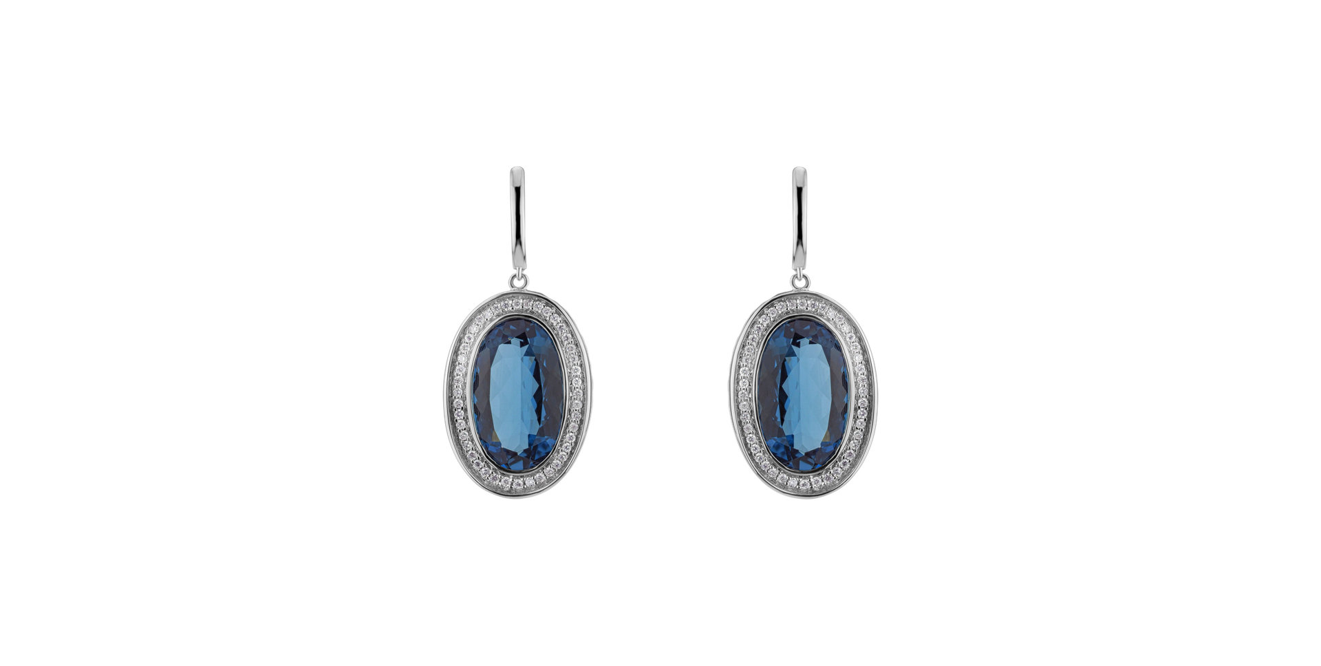 Náušnice s topazem a diamanty Melissa