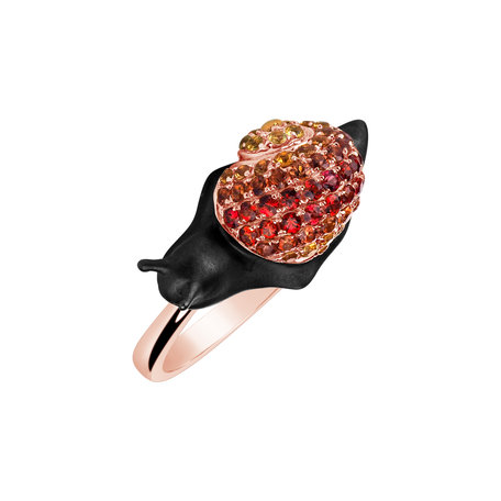 Prsten se safíry Luxury Snail