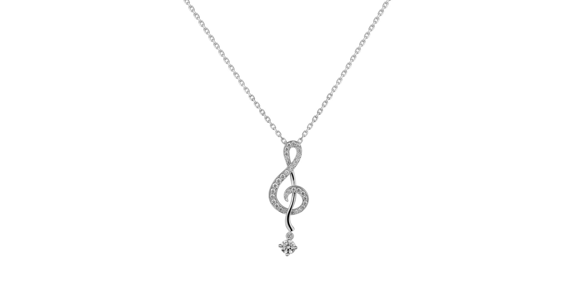 Přívěs s diamanty Treble Clef