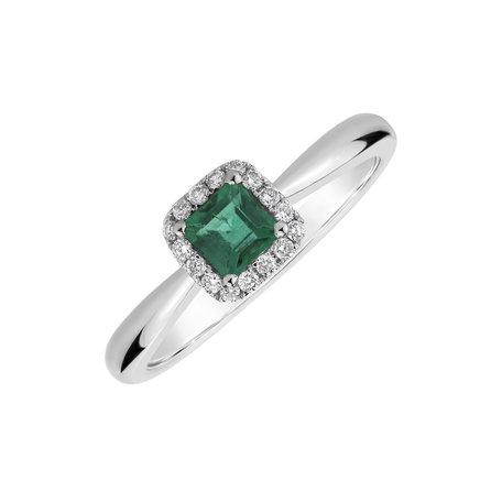 Prsten se smaragdem a diamanty Odessa