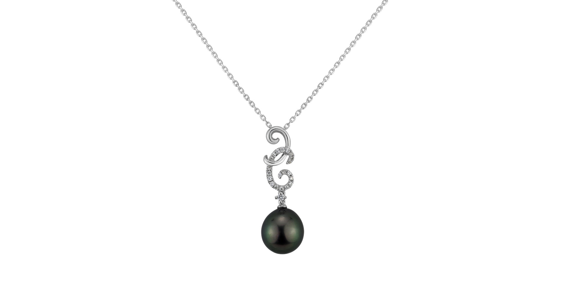 Přívěs s perlou a diamanty Theisi