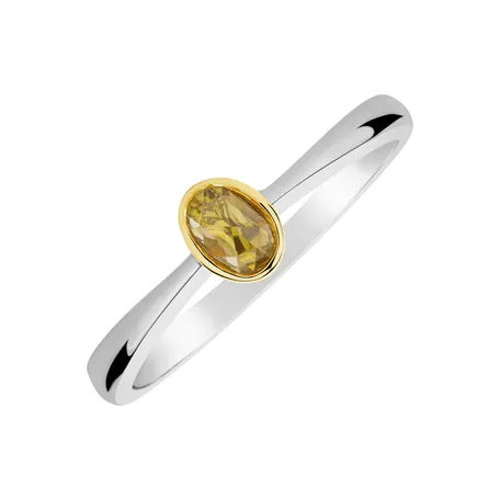 Prsten se žlutými diamanty Sigite