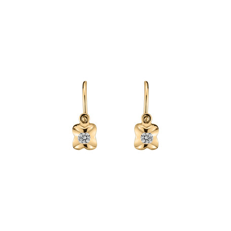 Dětské náušnice s diamantem Cute Charm