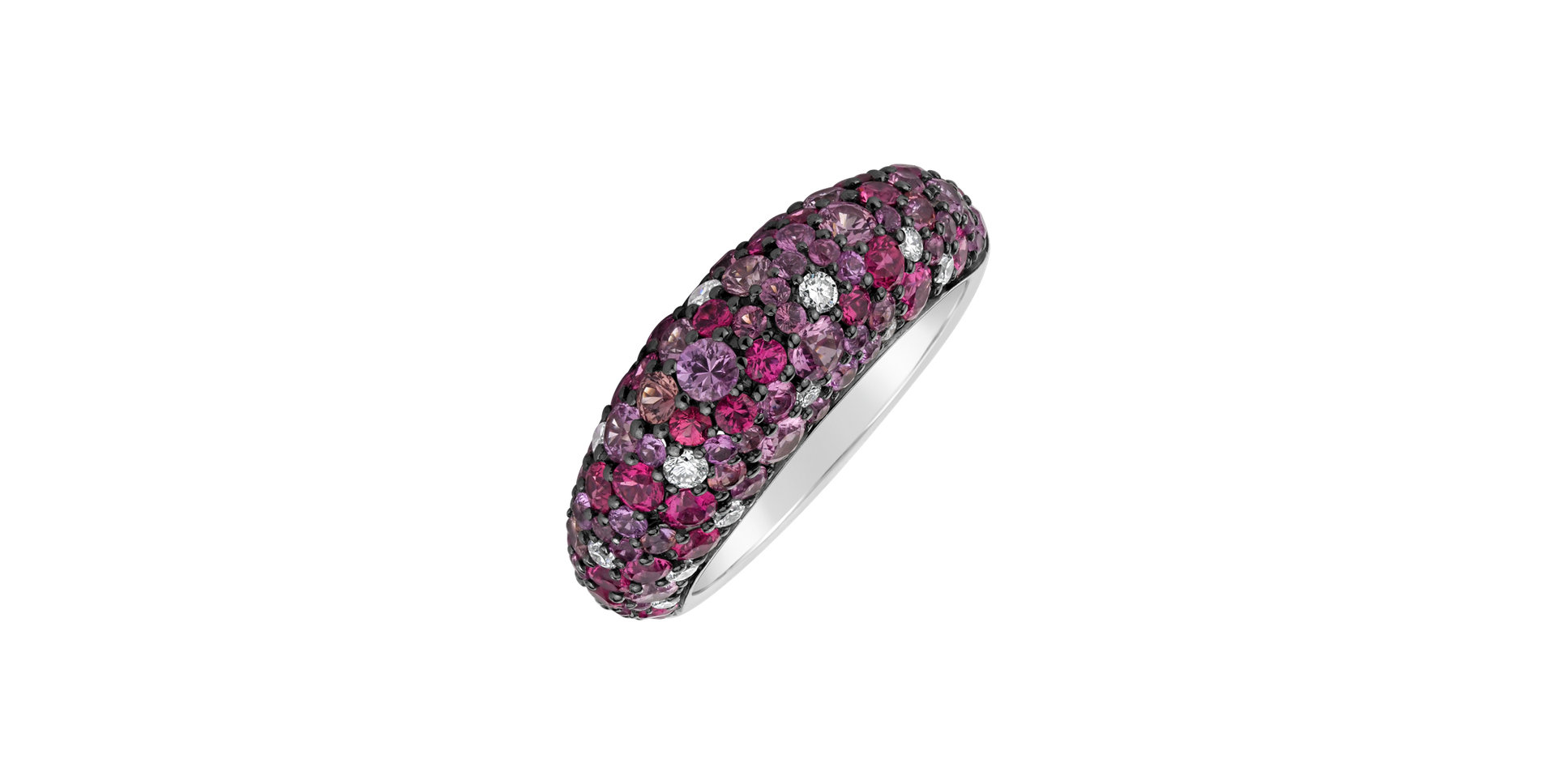Prsten s diamanty, safíry a spinely Adeline