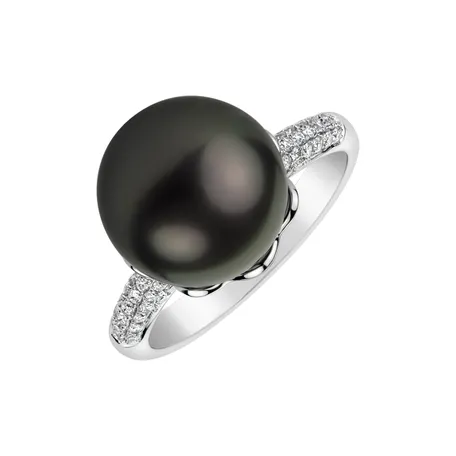 Prsten s perlou a diamanty Parinaz