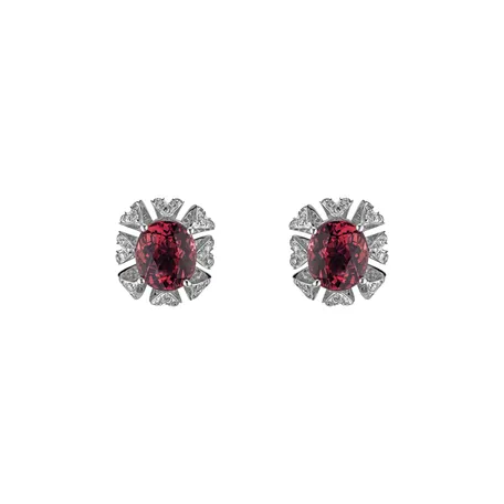 Náušnice s turmalínem a diamanty Floria