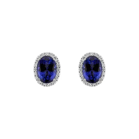 Náušnice s tanzanitem a diamanty Everleigh