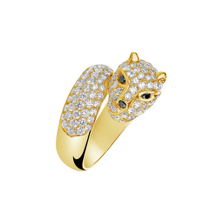 Prsten s diamanty Golden Beast