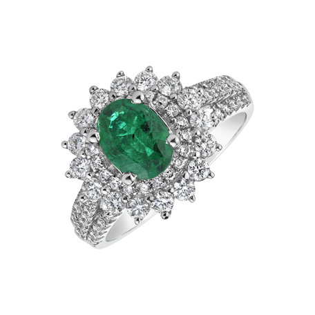 Prsten se smaragdem a diamanty Green Cabinet