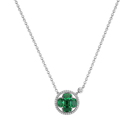 Náhrdelník s diamanty a smaragdy Lavish Admiration