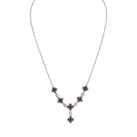 Náhrdelník s diamanty a rubíny Ruby Radiance