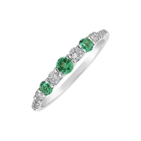Prsten s diamanty a smaragdy Secrets Centre