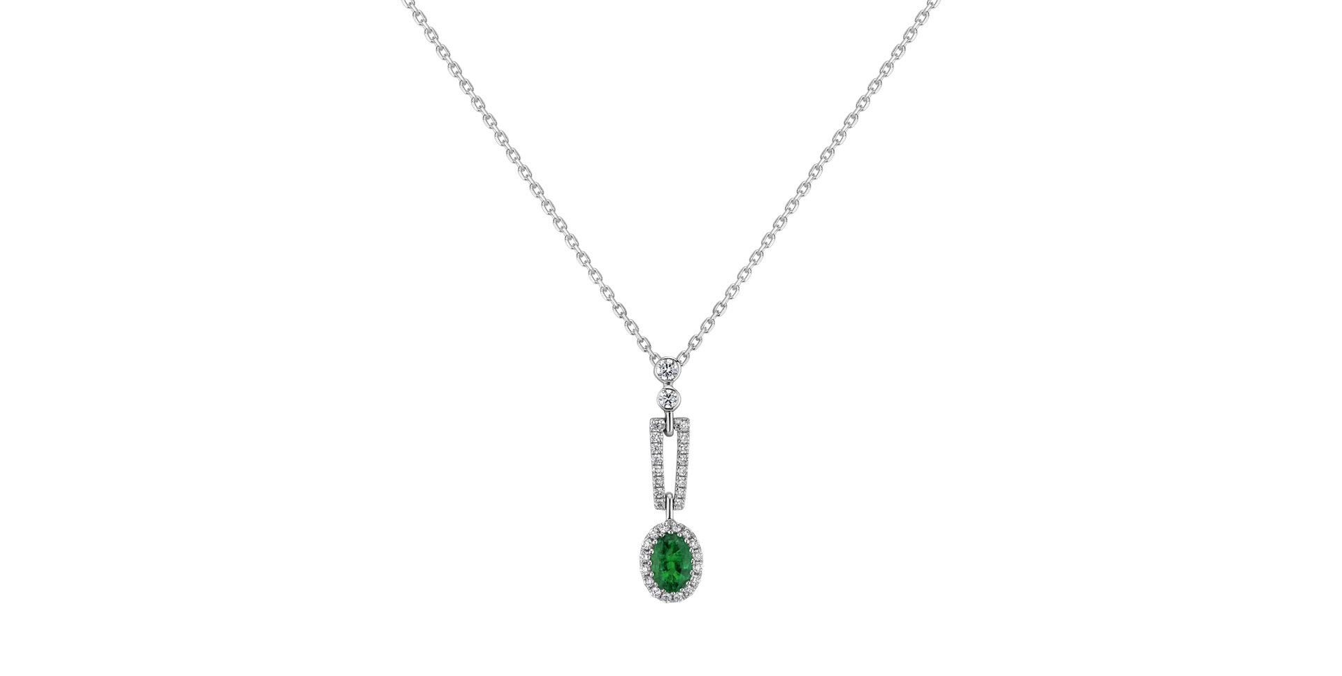 Přívěs se smaragdem a diamanty Royal Emerald