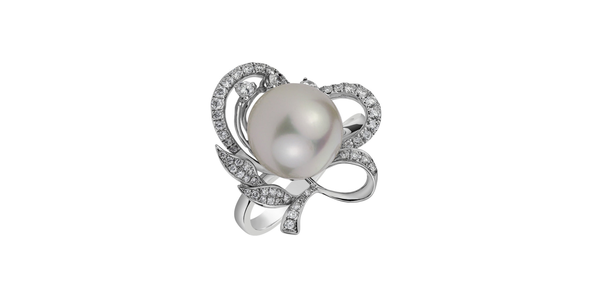Prsten s perlou a diamanty Pearl Madame
