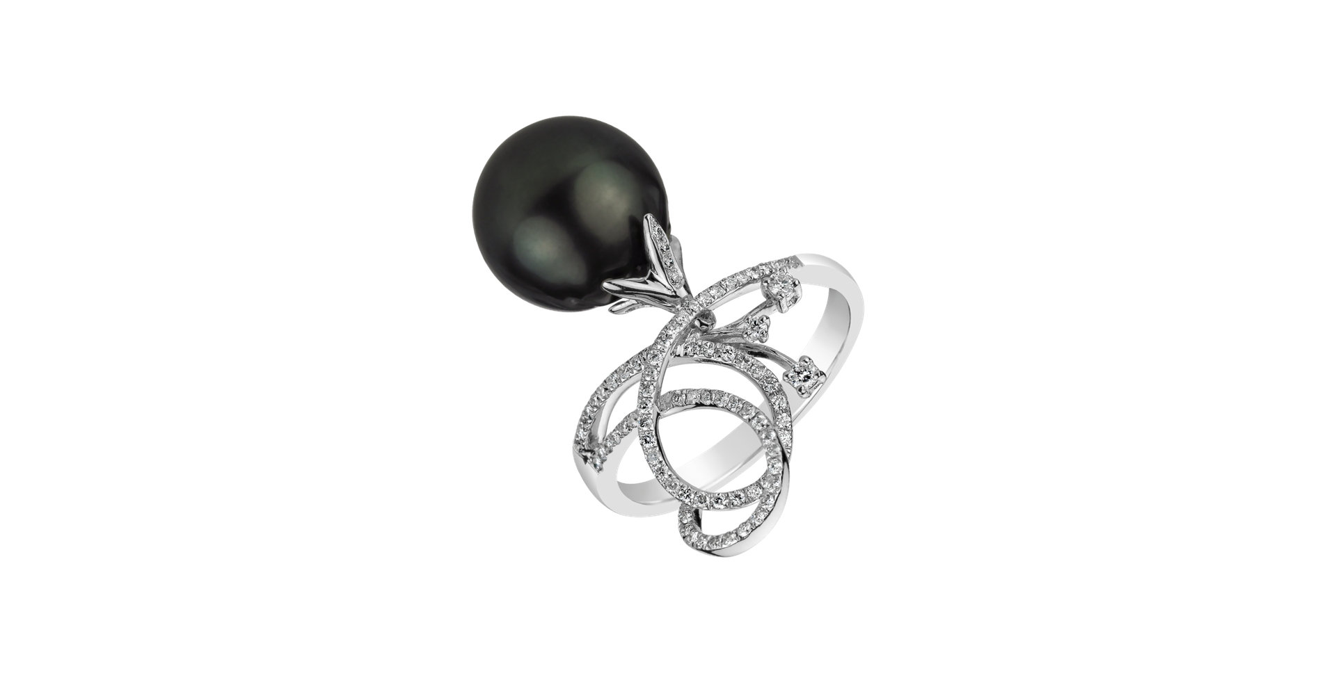 Prsten s perlou a diamanty Pearl Secret