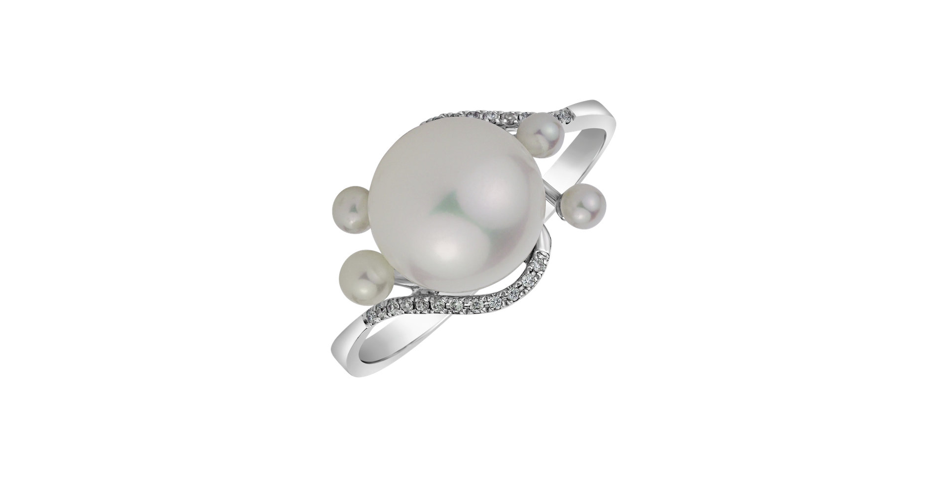 Prsten s perlami a diamanty Sensible Pearls