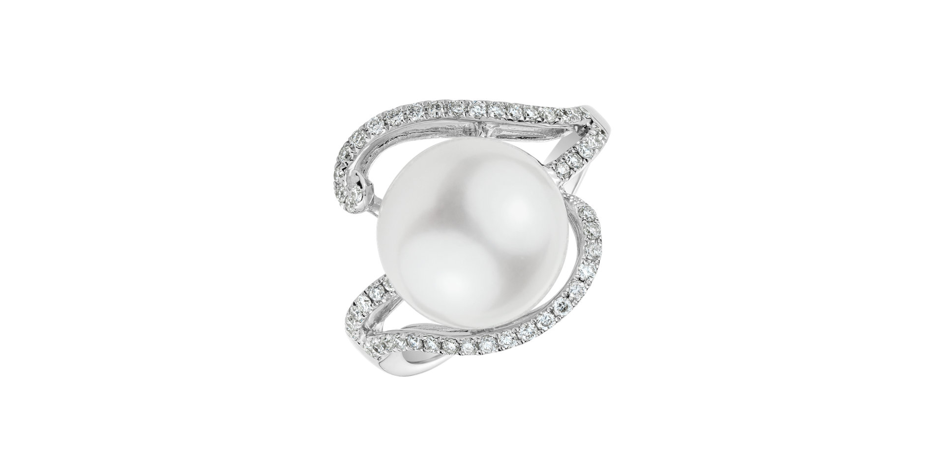 Prsten s perlou a diamanty Pearl Charm