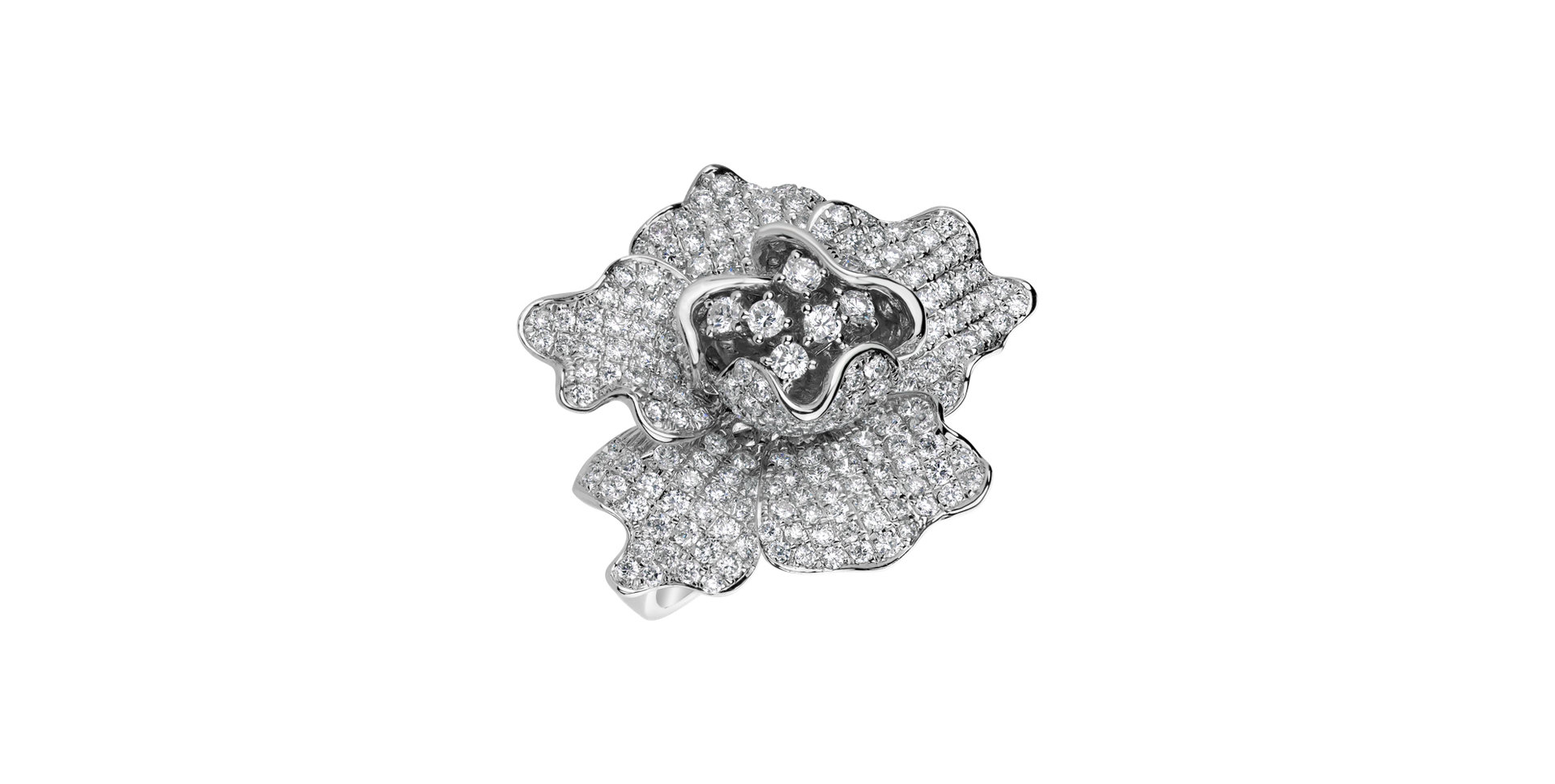 Prsten s diamanty Queen flower