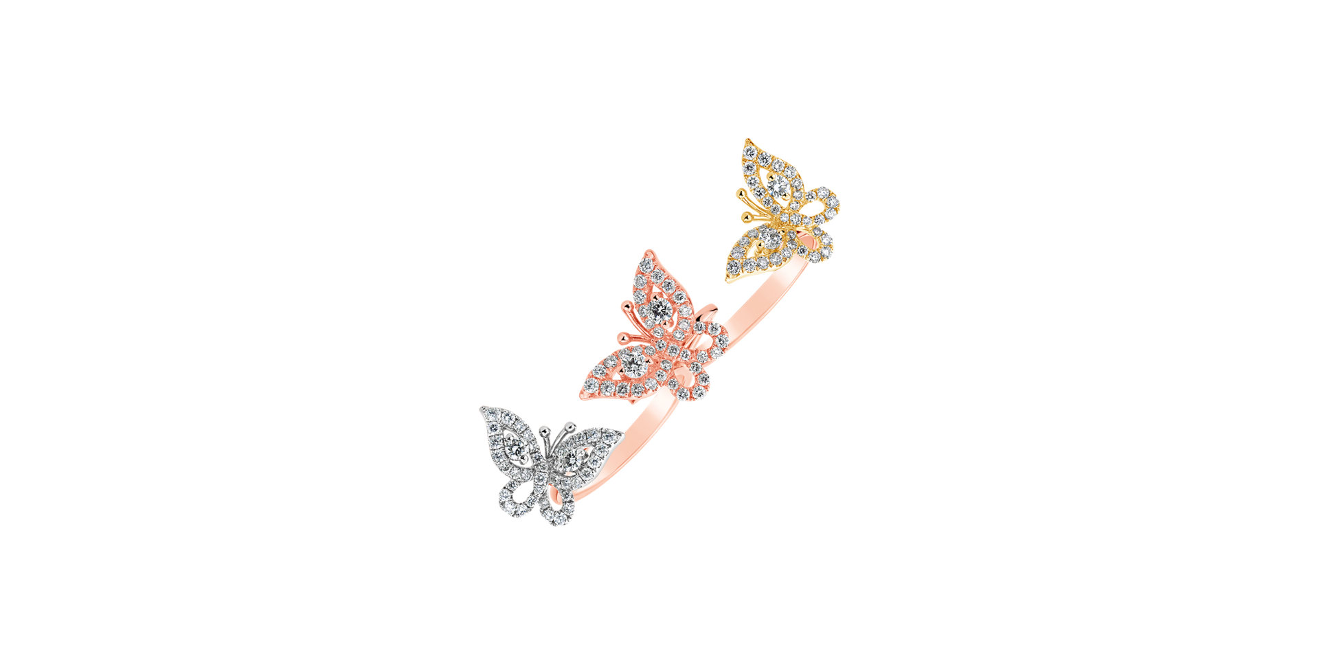 Prsten s diamanty Butterflies