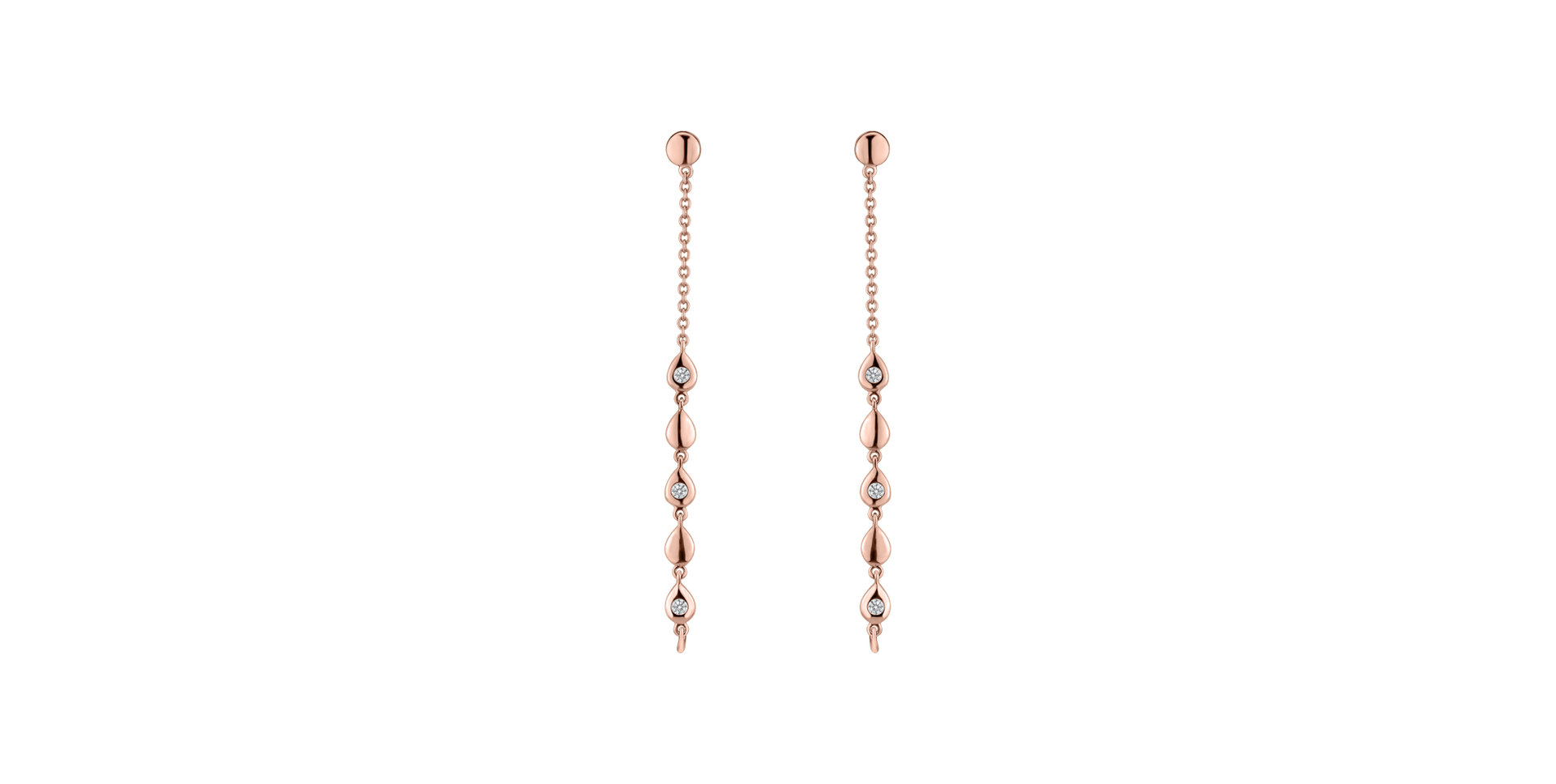 Náušnice s diamanty Shine Waterfall