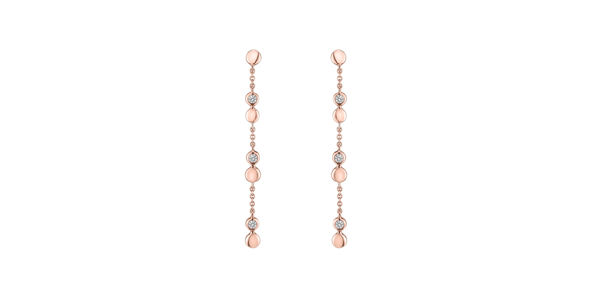 Náušnice s diamanty Charming Waterfall