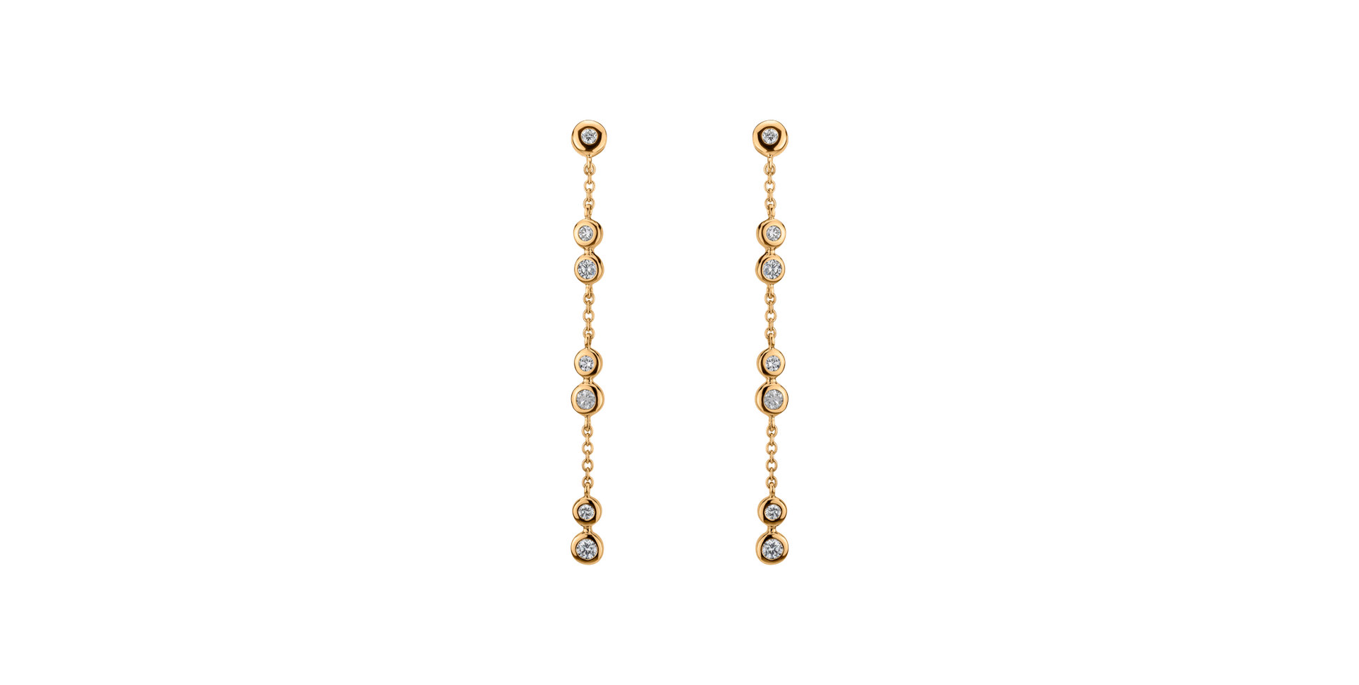 Náušnice s diamanty Charming Waterfall