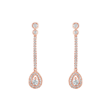 Náušnice s diamanty Glamour Drop