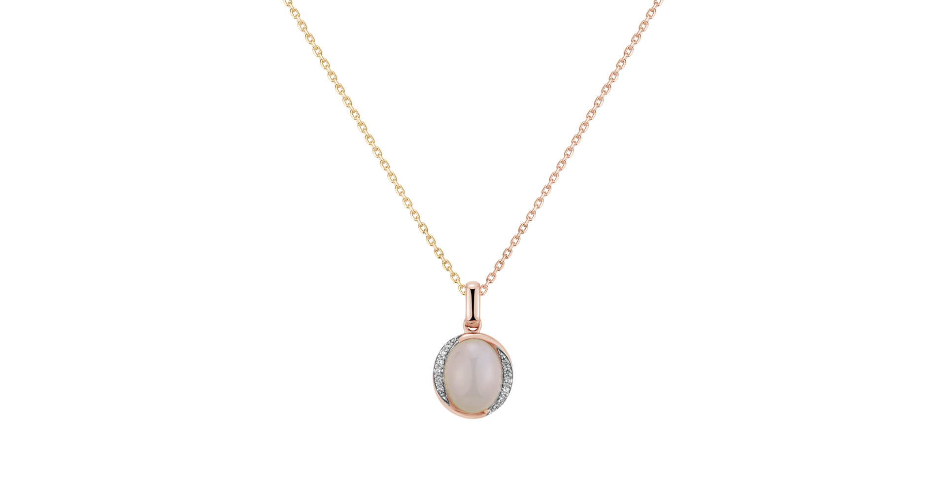 Přívěs s měsíčním kamenem a diamanty Thorn