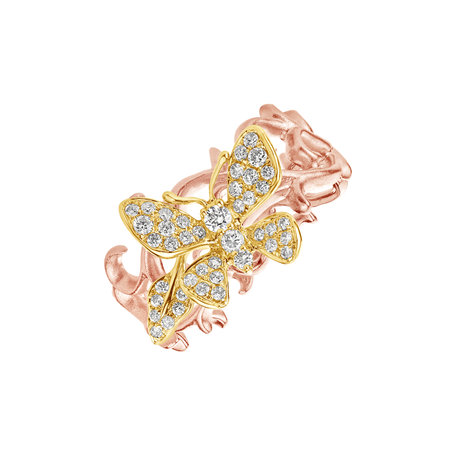 Prsten s diamanty Goldie Butterfly