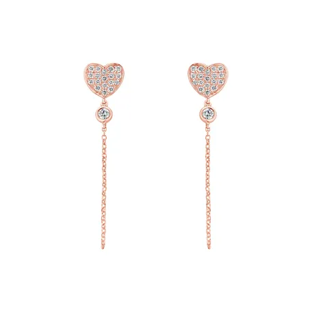 Náušnice s diamanty Blush Romance