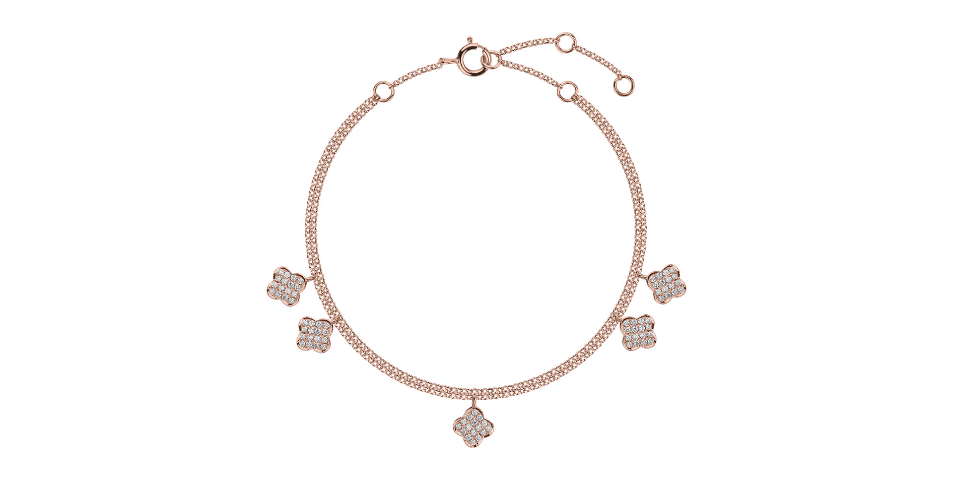 Náramek s diamanty Endless Luck