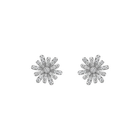 Náušnice s diamanty Flower Flush